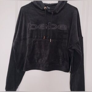 Bebe Sport Plush Hoodie Black 3X NWT